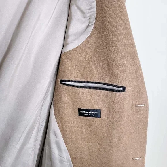 ⚡️SOLD⚡️ hugo boss wool-angora camel sport coat - size xl - Picture 7 of 8